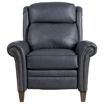 Smith Brothers Leather High Leg Power Recliner in Blue Tone, , large