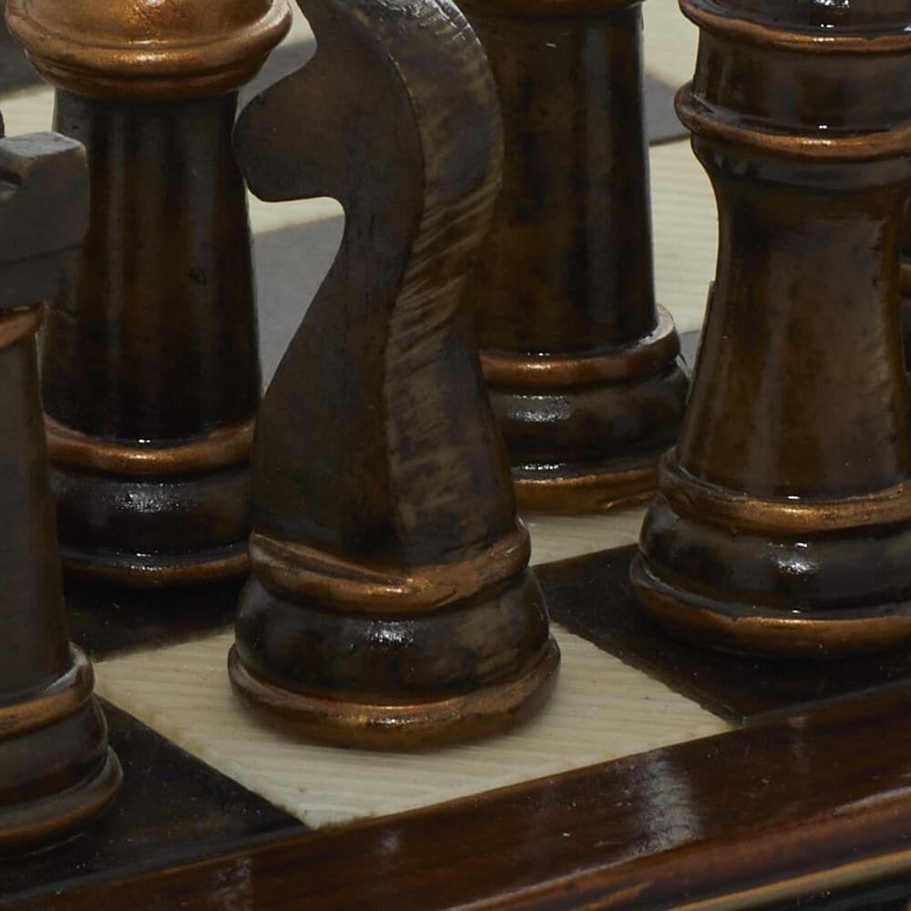 Maple and Jade Chess Home Decor Game Set in Brown, , large