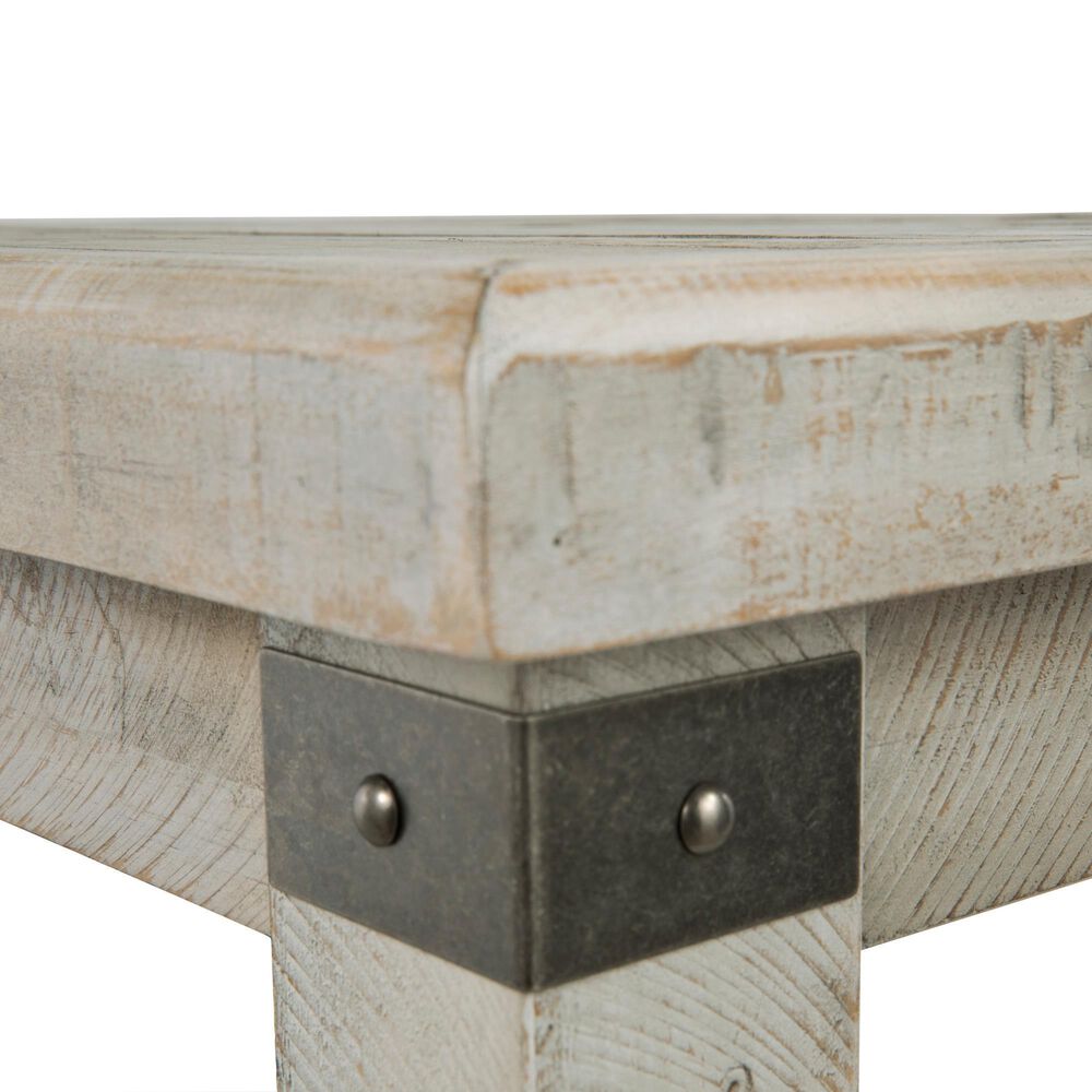 Ashley Carynhurst Rectangular End Table in White Wash Gray, , large