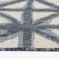 Central Oriental Melbourne Shibori Squares Vanilla and Lagoon 6"6" x 9"6" Area Rug, , large
