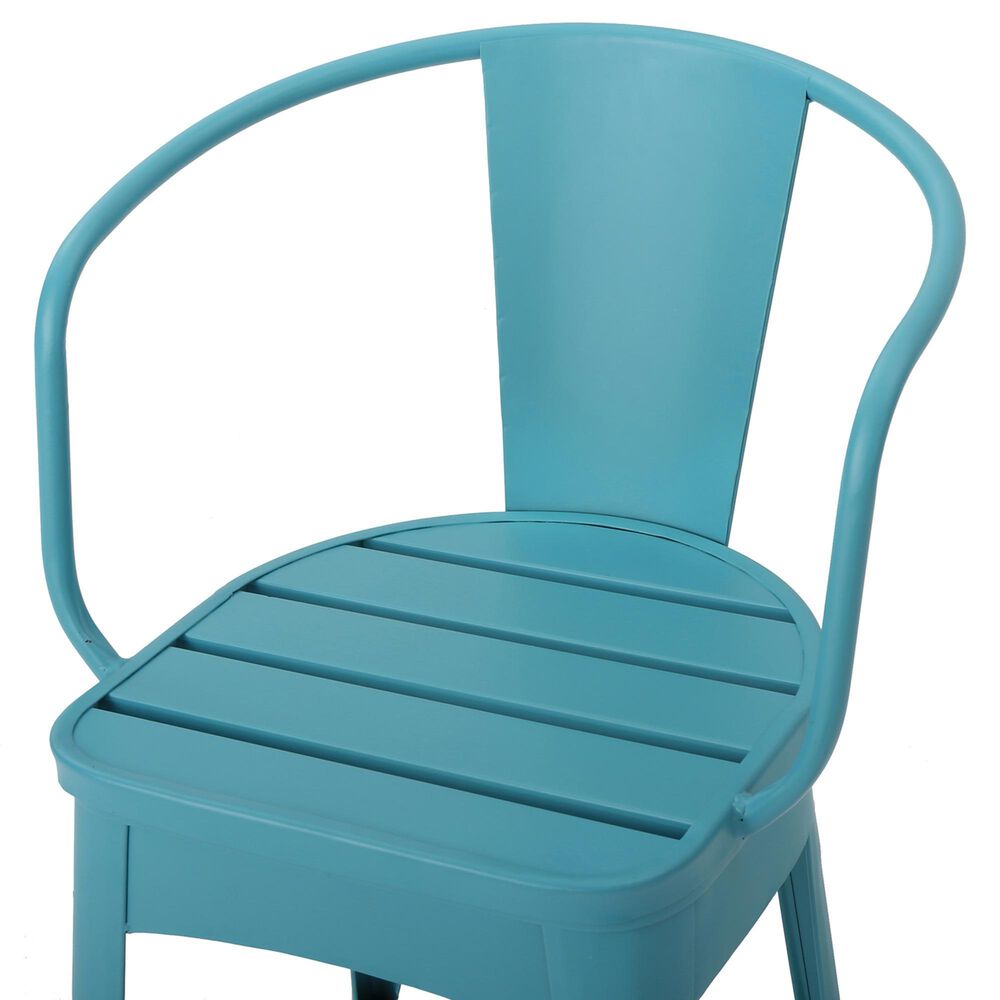 Hearth and Haven Colmar 3-Piece Outdoor Bistro Set in Blue, , large