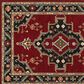 Oriental Weavers Lilihan Medallion 092R6 5"3" x 7"6" Red and Black Area Rug, , large