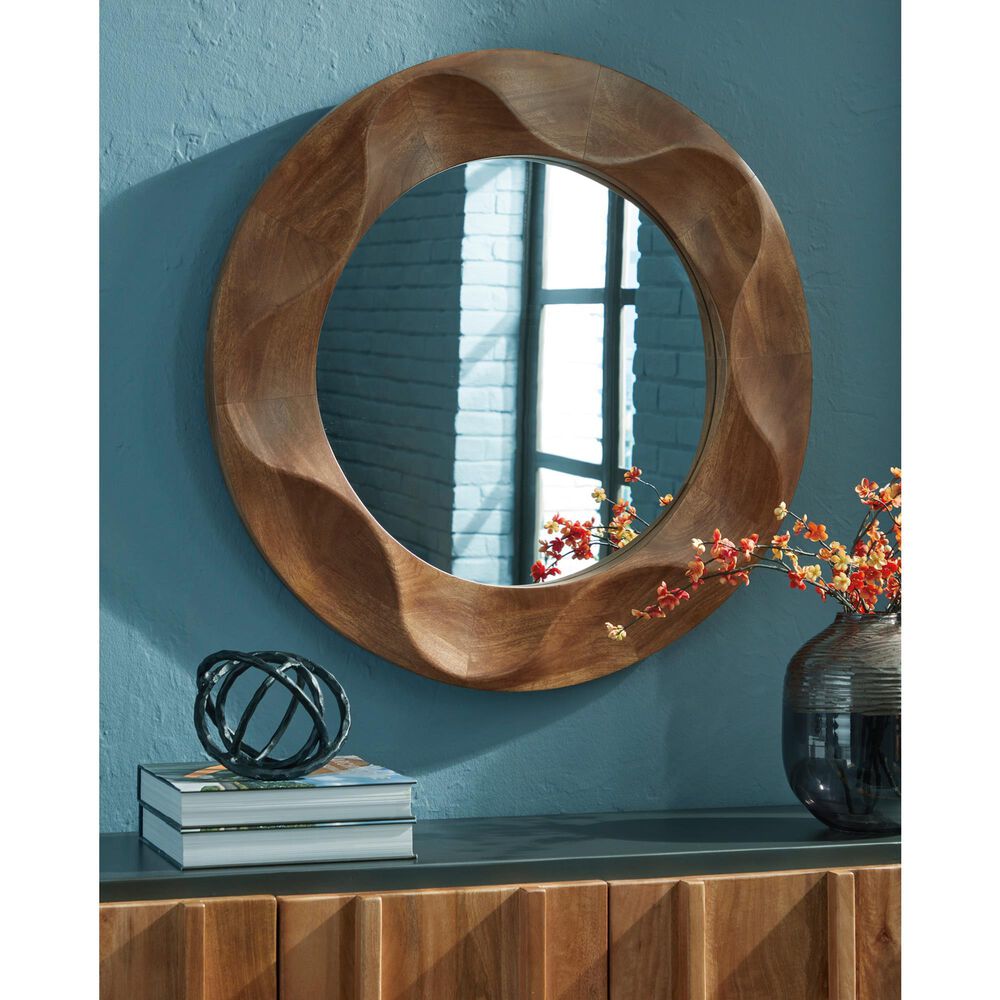 Ashley Aajon Accent Mirror in Brown, , large