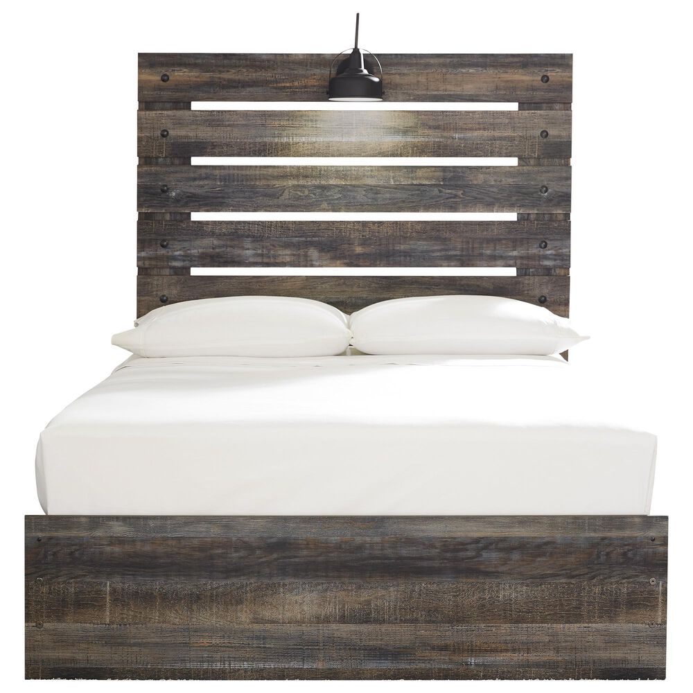 Ashley Drystan 5-Piece Full Storage Bedroom Set in Brown Rustic, Burnt Orange and Teal, , large