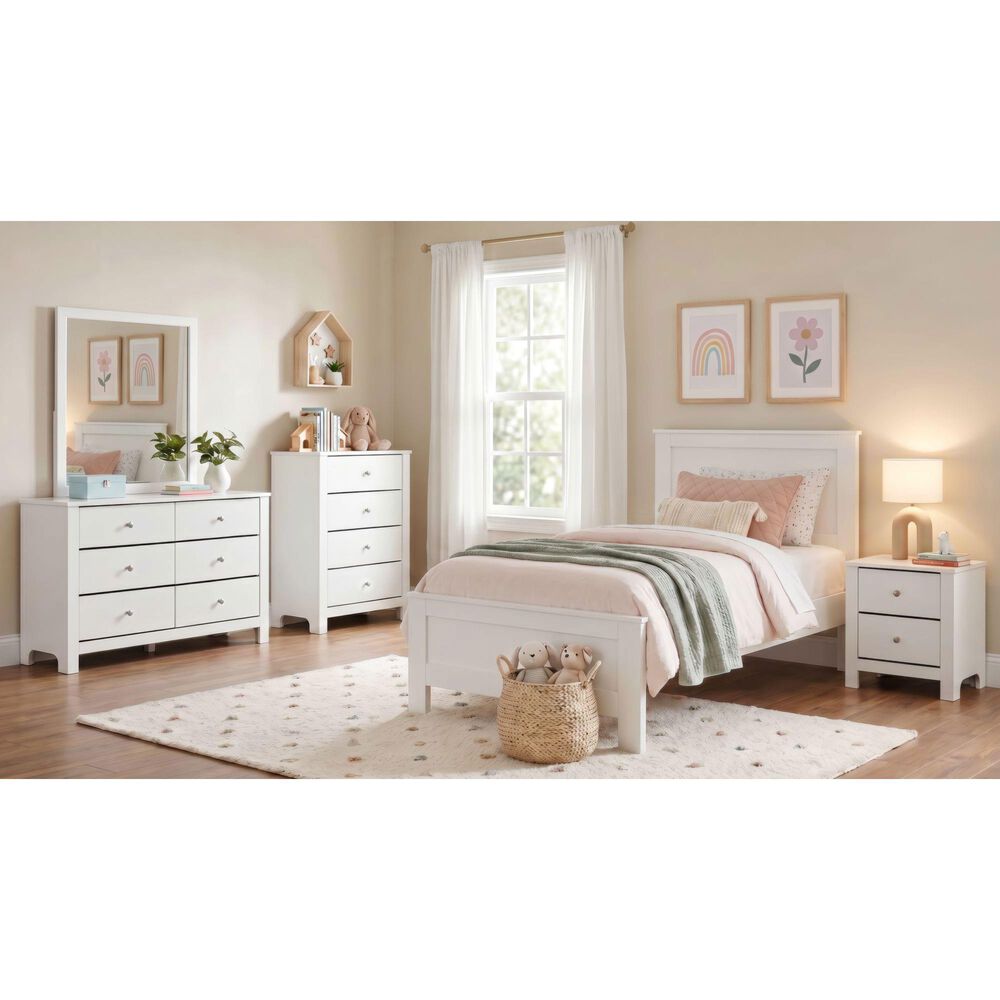 Mayberry Hill Sami 6 Drawer Dresser in White, , large
