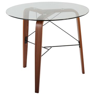 Lumisource Trilogy Dinette Table in Walnut and Clear - Table Only, , large