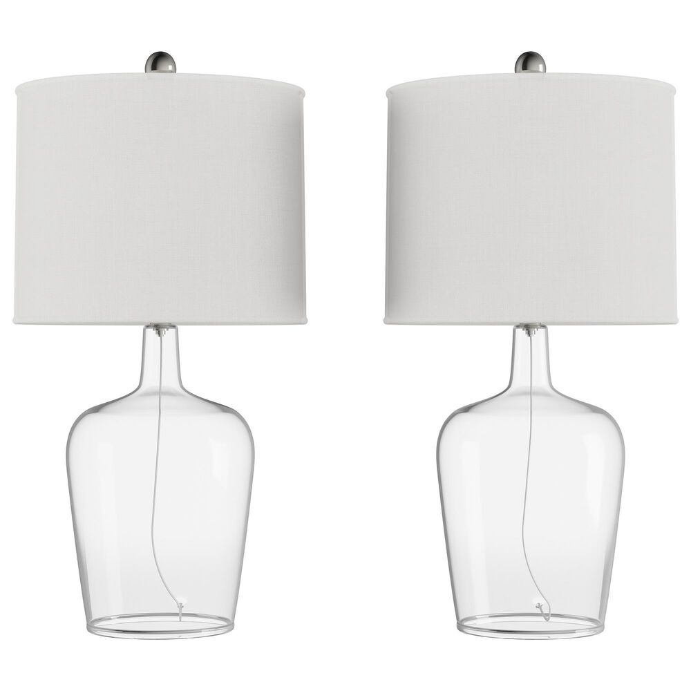 Timberlake Glass Cloche Table Lamp in Clear (Set of 2), , large