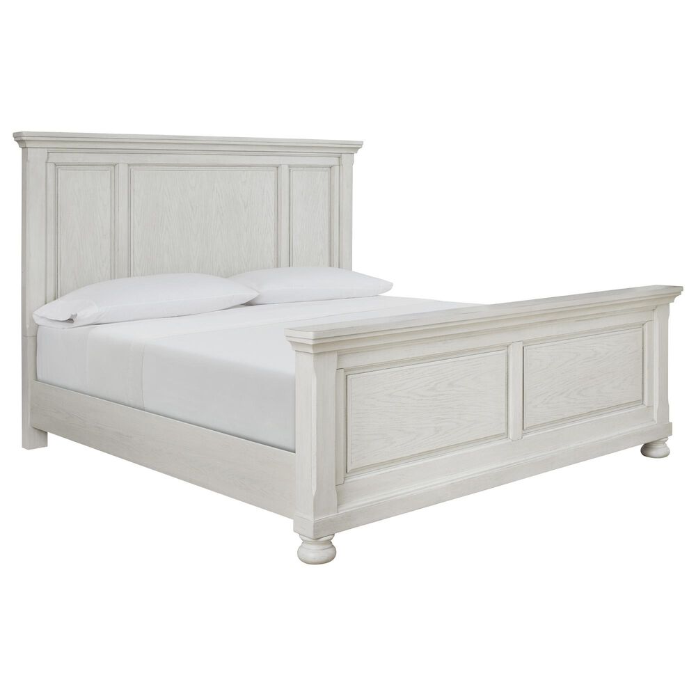 Ashley Robbinsdale California King Panel Bed in Antique White, , large