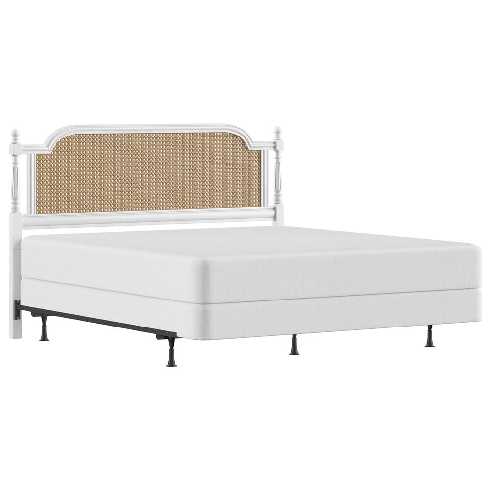 Richlands Furniture Melanie King Poster Panel Wood Bed in White, , large