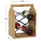 Maple and Jade 15" Rustic Wood Wine Rack in Brown and Black, , large