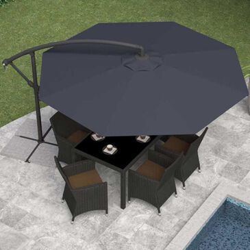 CorLiving Offset Patio Umbrella in Black, , large