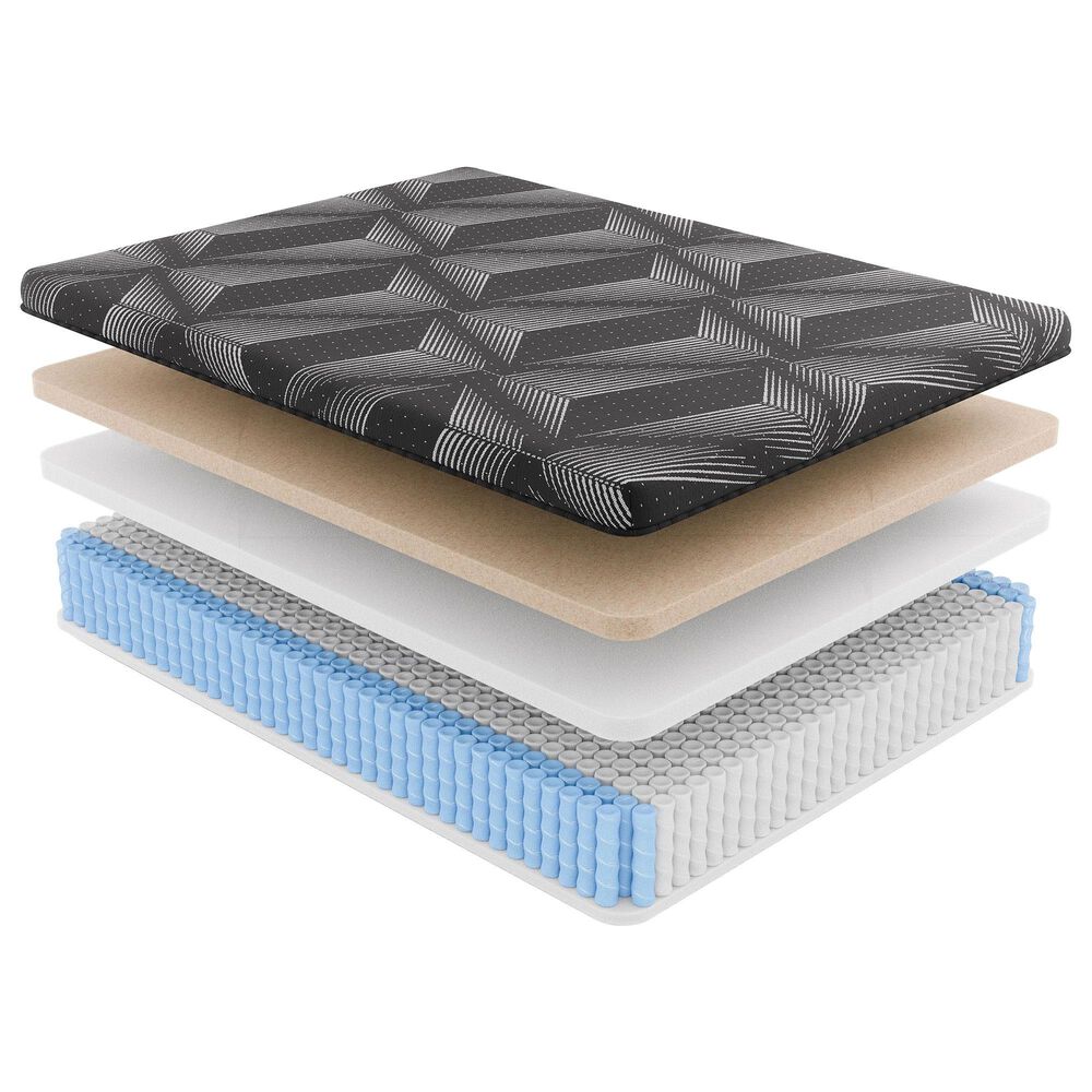Hearth and Haven Diamond Matrix Copper Firm Hybrid Twin Mattress, , large