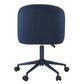 Linden Boulevard Velvet Desk Chair in Navy Blue, , large