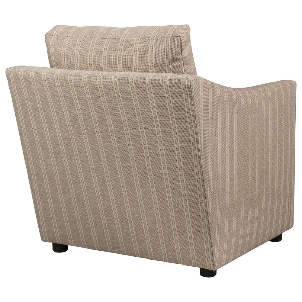 Huntington House Accent Chair in Gold, Brick, and Cream Stripe, , large