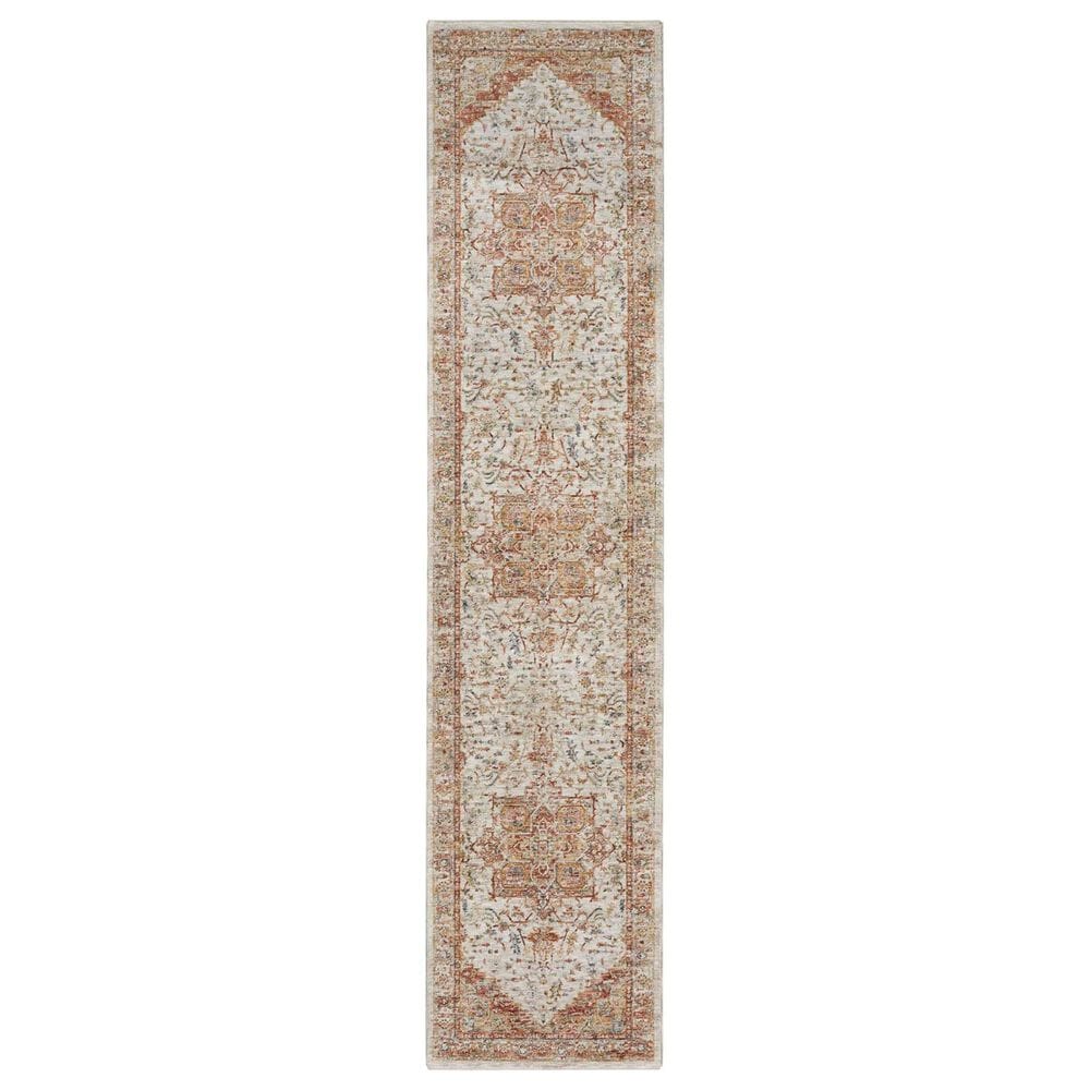 Nourison Sahar 2"3" x 10"2" Ivory and Rust Runner, , large