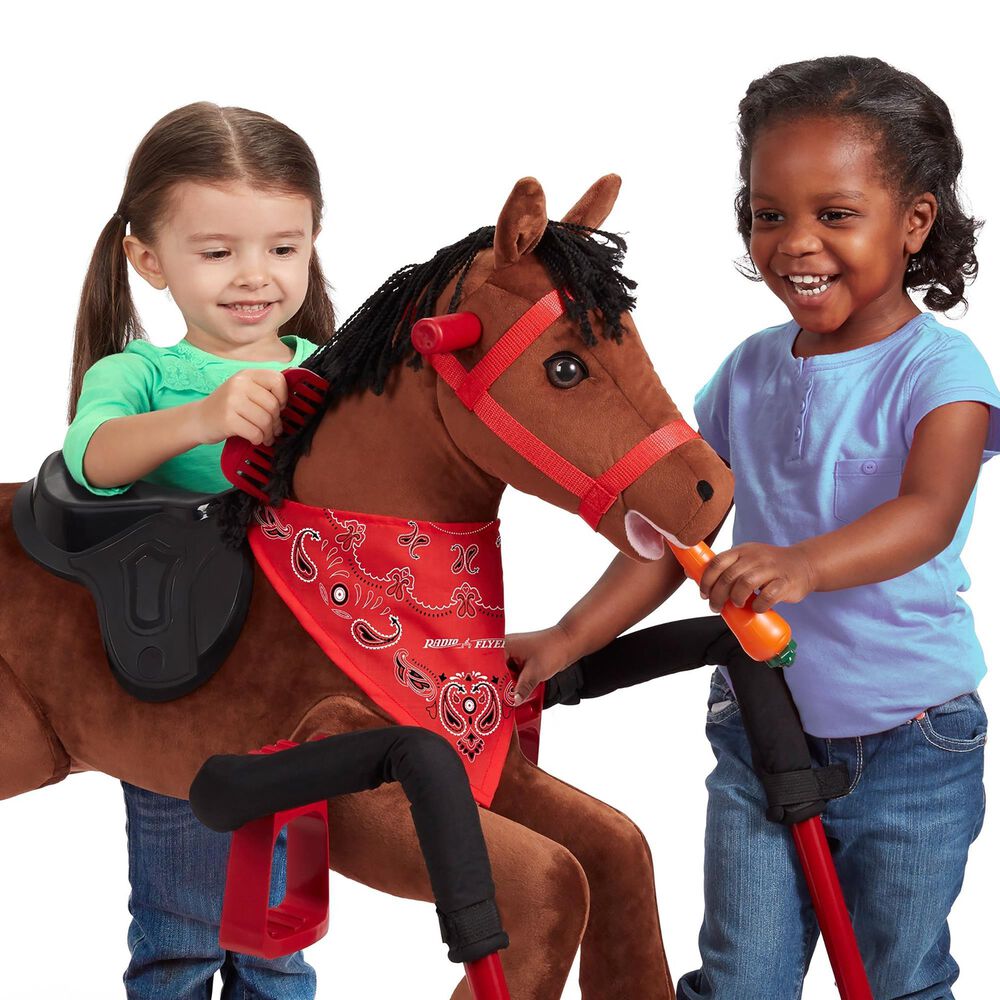 Radio Flyer Chestnut Plush Interactive Riding Horse, , large