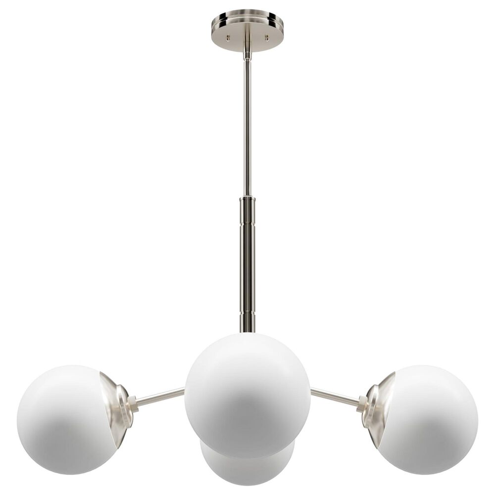 Hunter Hepburn 4-Light Chandelier in Brushed Nickel, , large