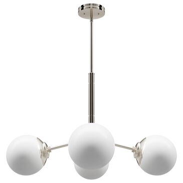 Hunter Hepburn 4-Light Chandelier in Brushed Nickel, , large