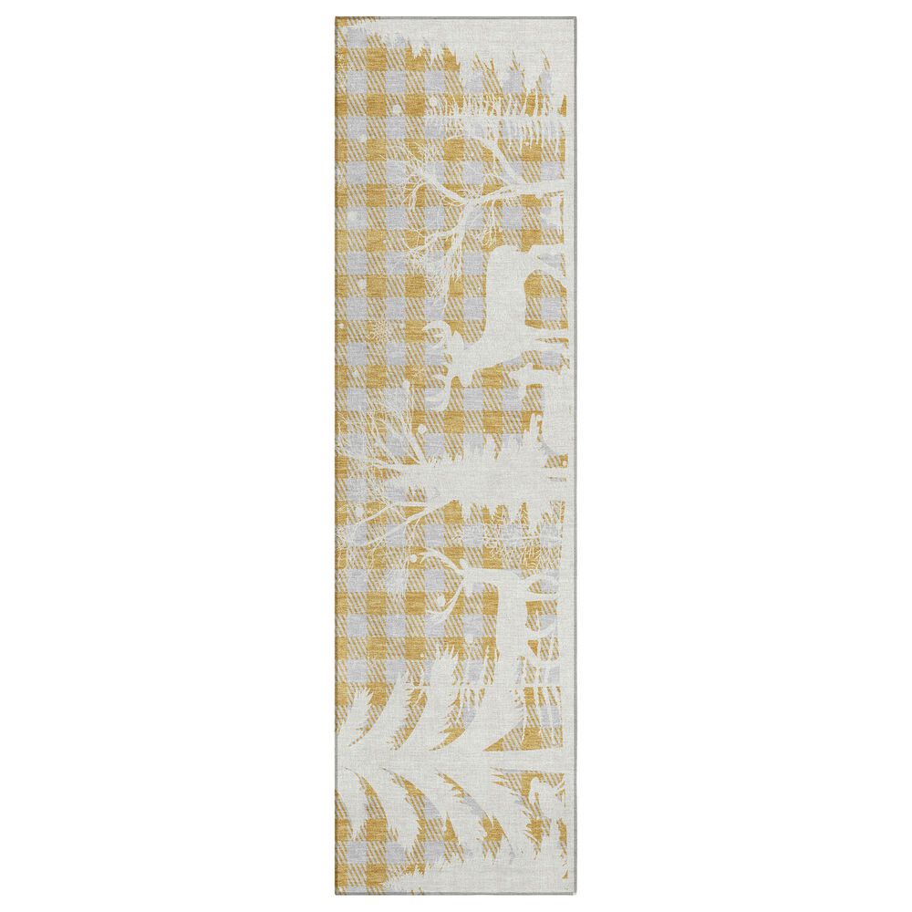 Dalyn Rug Company Wonderland WN32 2"3" x 7"6" Gold Indoor/Outdoor Runner, , large