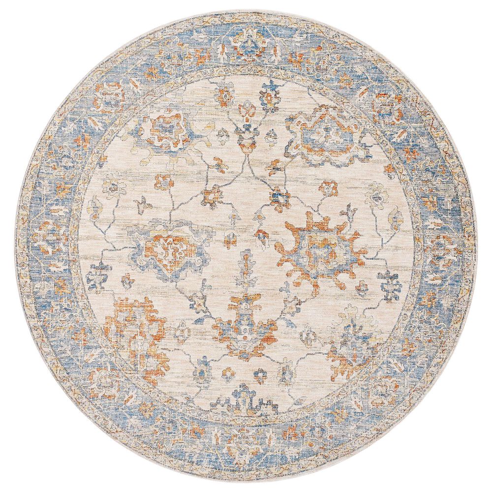 Surya Chicago CHG2311 7&#39;10&quot; Round Light Beige, Slate, Mustard, Black, Blue, Light Grey Area Rug, , large