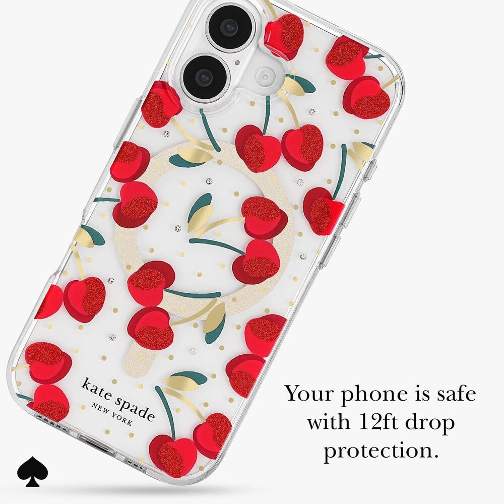 Kate Spade Protective MagSafe Case for Apple iPhone 17 in Cherry Dot, , large