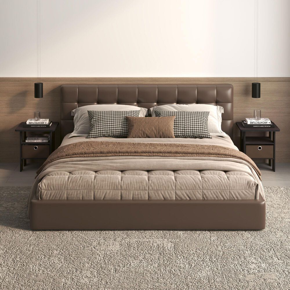 HOMLUX 1-Drawer End Table in Dark Walnut, , large