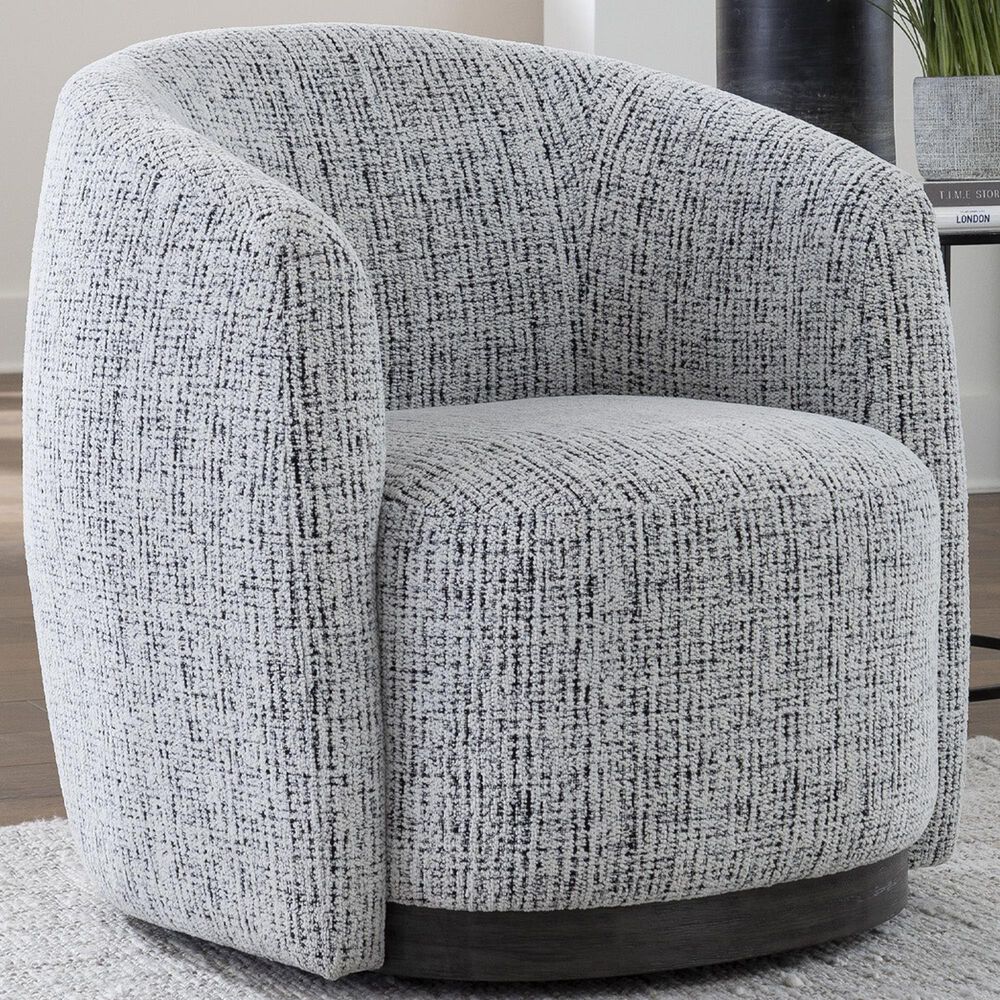 Simeon Collection Tatum Swivel Accent Chair in Nightshade, , large