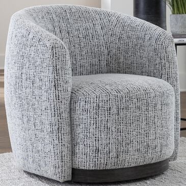 Simeon Collection Tatum Swivel Accent Chair in Nightshade, , large