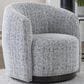 Simeon Collection Tatum Swivel Accent Chair in Nightshade, , large