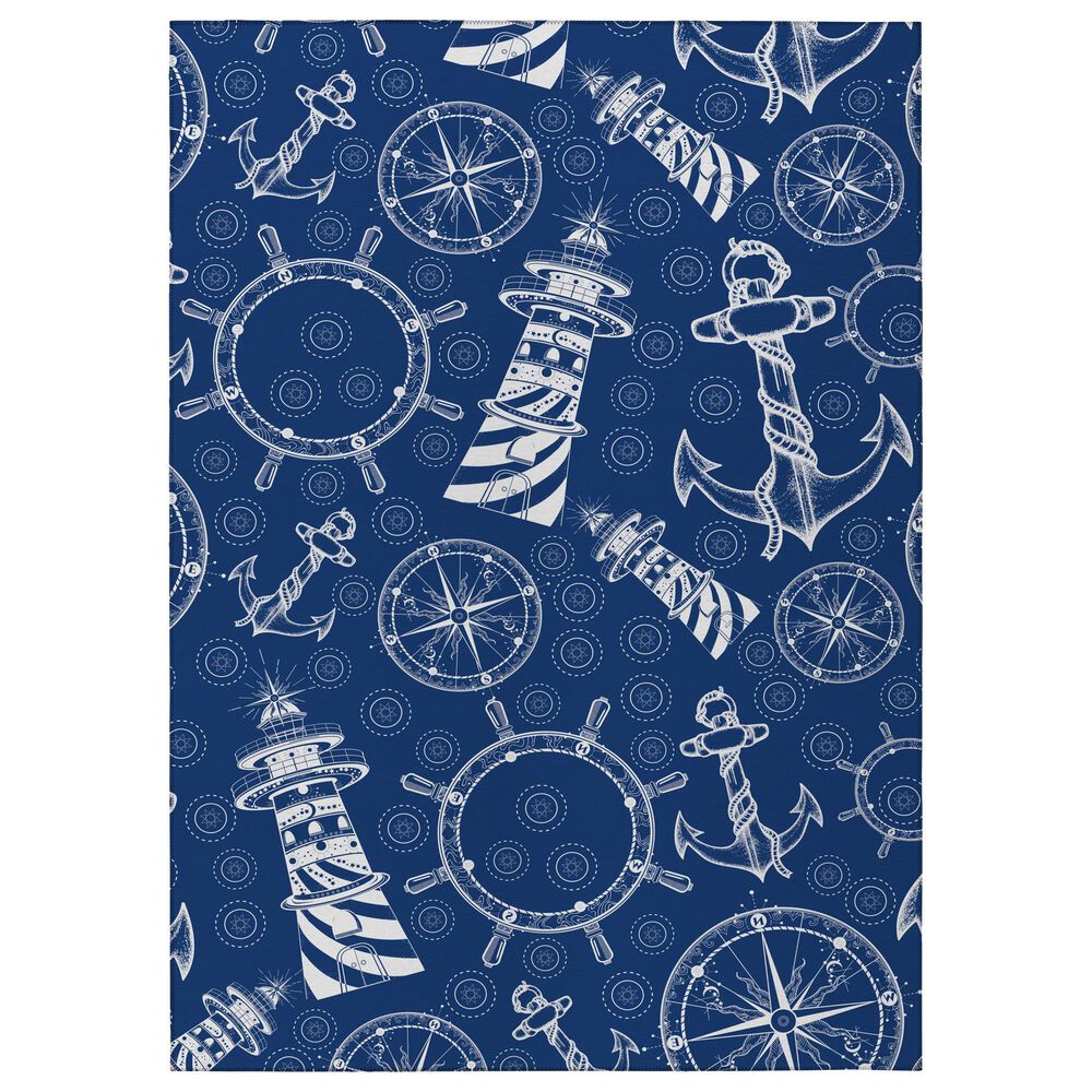 Dalyn Rug Company Harbor HA9 2"3" x 7"6" Navy Indoor/Outdoor Runner, , large