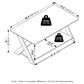 HOMLUX 1-Tier Simplistic Criss-Crossed Coffee Table in Espresso, , large