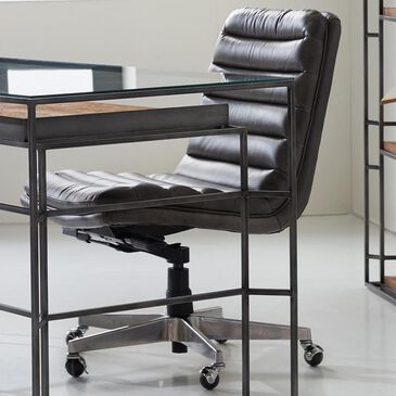 Hooker Furniture Wyatt Executive Swivel Tilt Chair in Leather and Chrome, , large