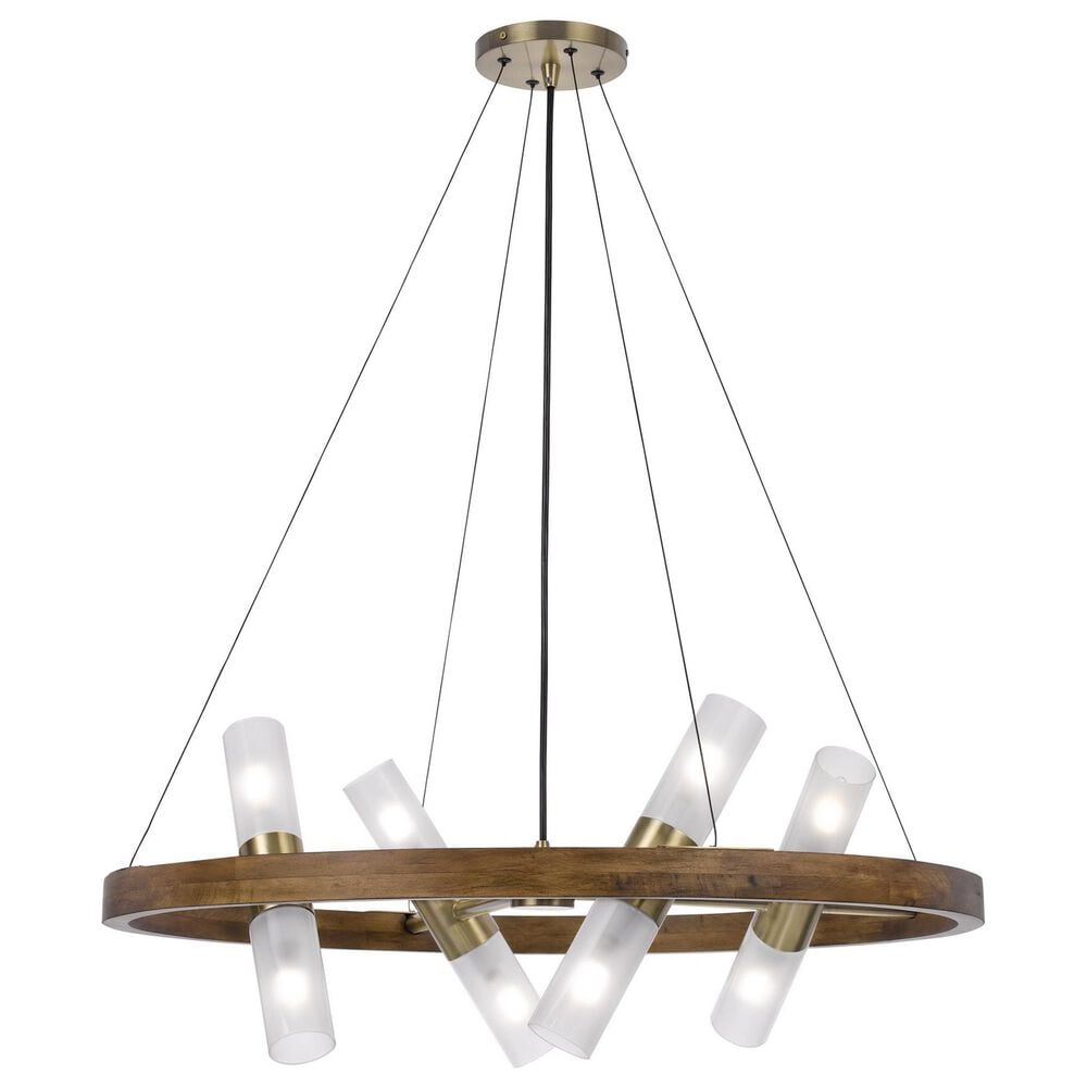 Cal Lighting Hempstead 8-Light Chandelier in Antique Brass, , large