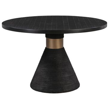 Tov Furniture Rishi Round Rope Table in Black - Table Only, , large