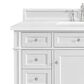 James Martin Brittany 84" Double Bathroom Vanity in Bright White with 3 cm White Zeus Top and Rectangular Sinks, , large