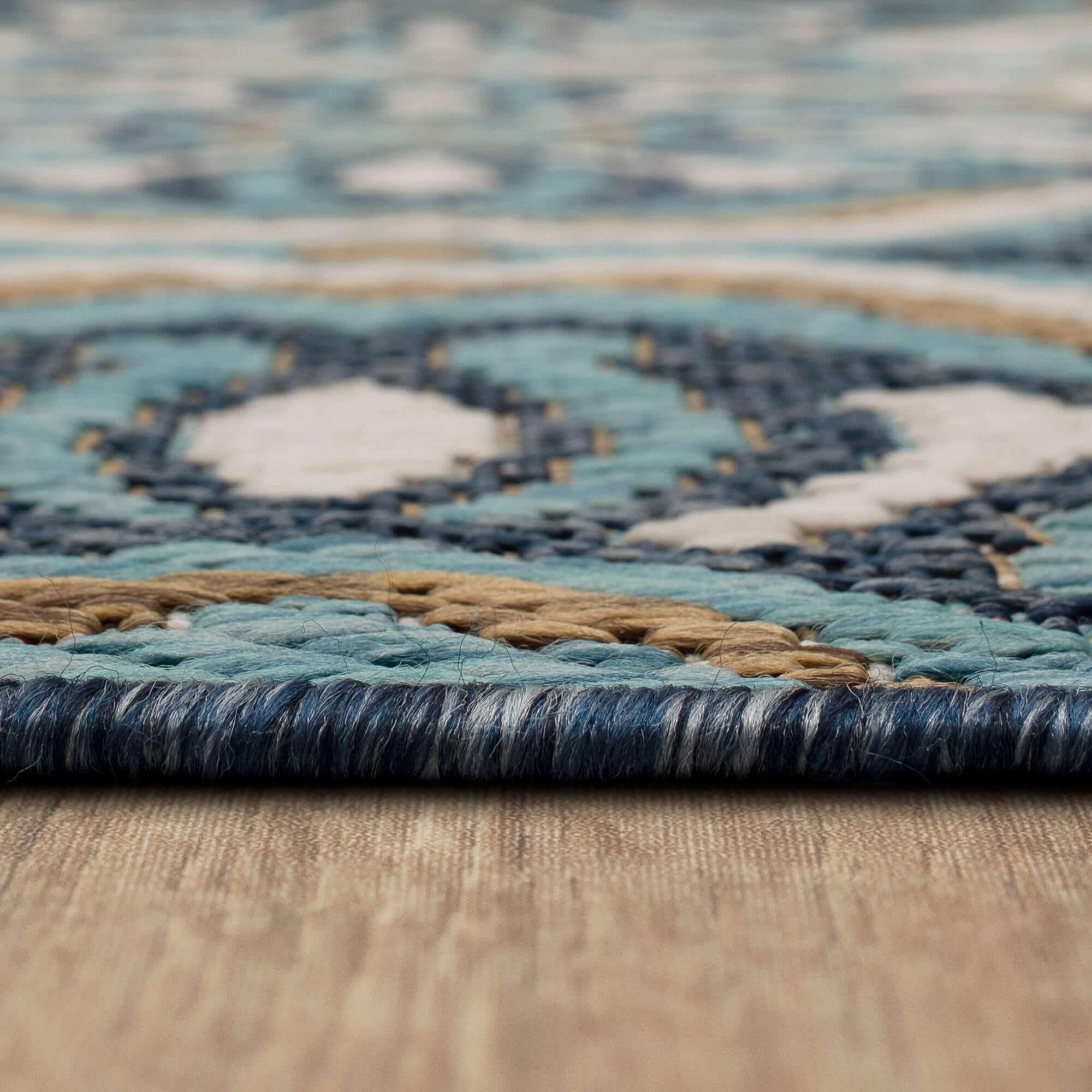 Teal sales outdoor rug