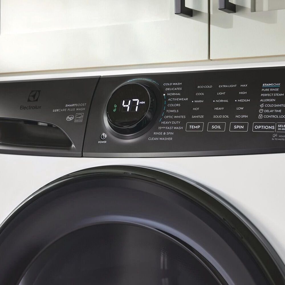Electrolux 4.5 Cu. Ft. Front Load Washer and 8.0 Cu. Ft. Electric Dryer with Pedestal with Spacious Storage Drawer in Matte White, , large