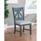 Furniture of America Gross Dining Chair in Antique Blue (Set of 2), , large