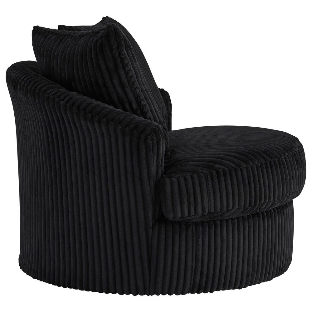 Ashley Gramwell Swivel Accent Chair in Onyx, , large