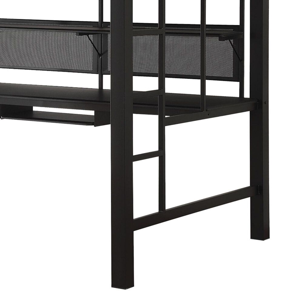 Pacific Landing Full Workstation Loft Bed in Black, , large
