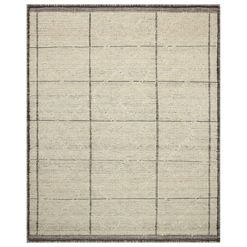 Amber Lewis x Loloi Bowie Ivory and Mocha 7"9" x 9"9" Area Rug, , large