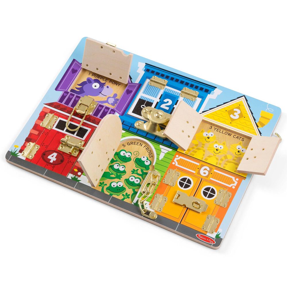 Melissa & Doug Latches Wooden Activity Board, , large
