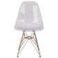 Flash Furniture Elon Side Chair in Clear and Gold, , large