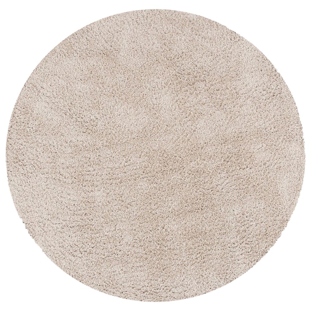 Safavieh August Shag 6"7" Round Beige Area Rug, , large