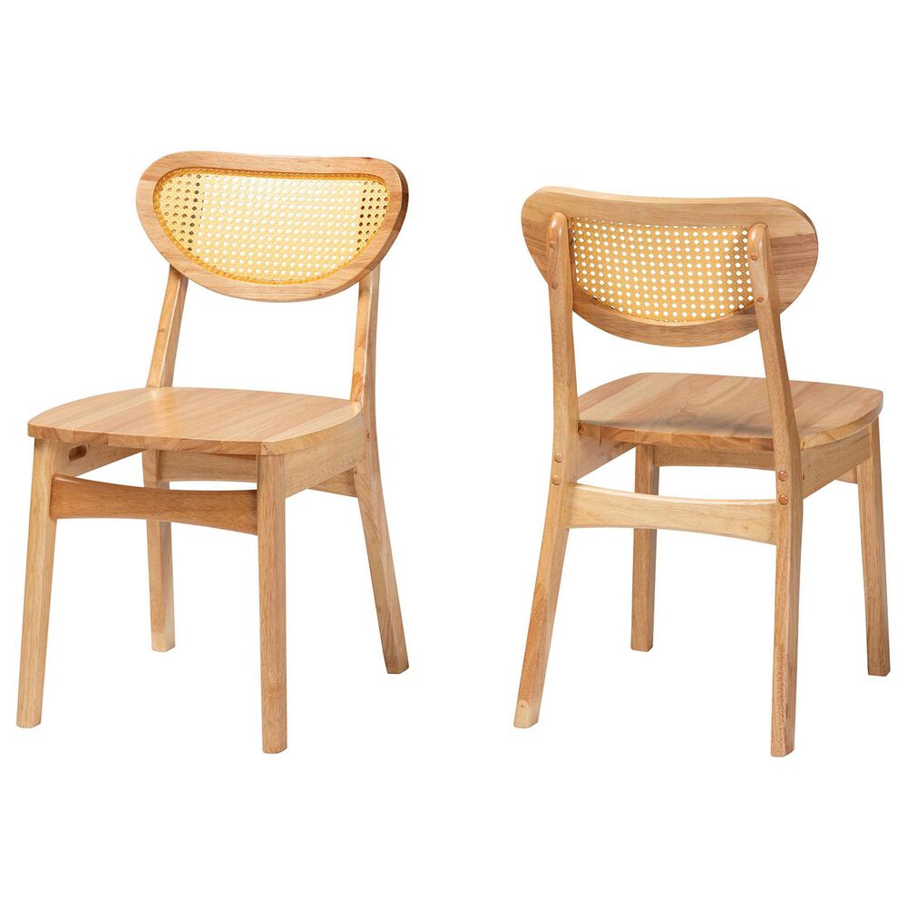 Baxton Studio Nenet Side Chair in Oak Brown (Set of 2), , large