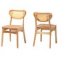 Baxton Studio Nenet Side Chair in Oak Brown (Set of 2), , large