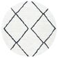 Safavieh August Shag 6"7" Round Ivory and Black Area Rug, , large