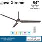 Minka-Aire Java Xtreme 84" Indoor/Outdoor LED Smart Ceiling Fan in Kocoa, , large