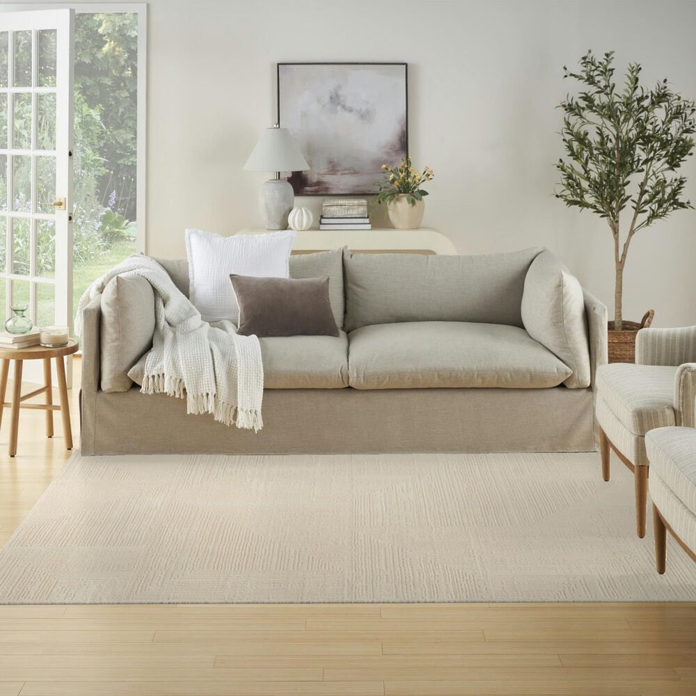 Nourison Sustainable Trends 5&#39;3&quot; x 7&#39;3&quot; Ivory Area Rug, , large