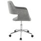 LumiSource Margarite Swivel Task Chair with Grey Fabric Cushion in Chrome, , large